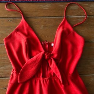 Dainty Hooligan Red Keyhole dress